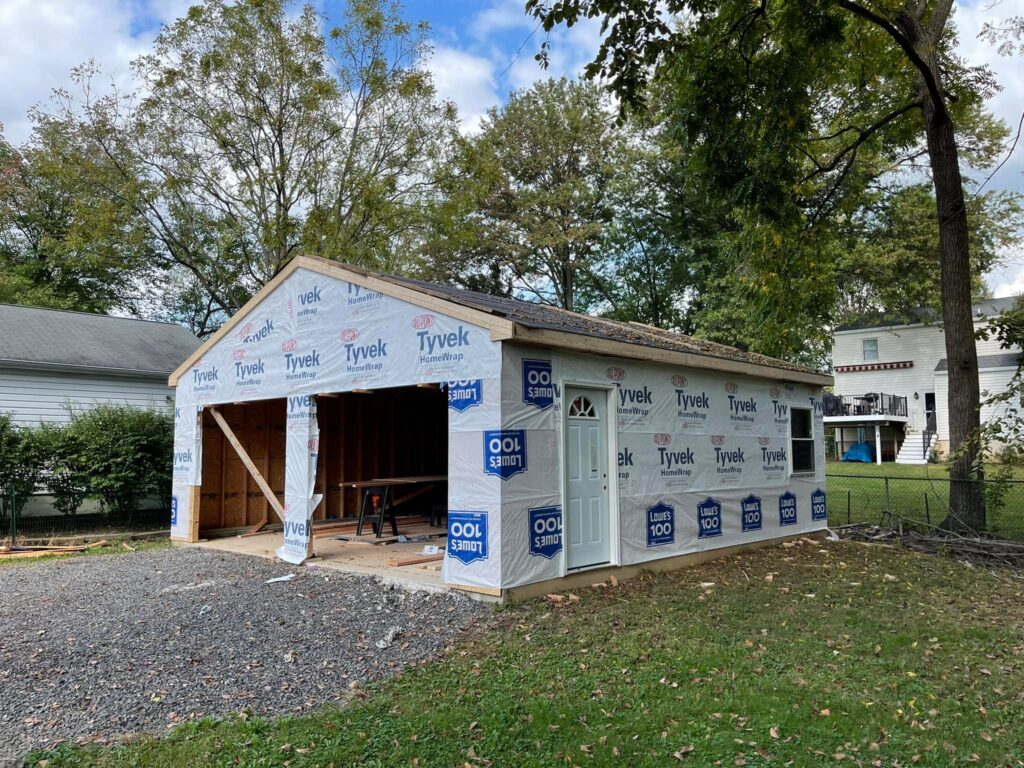 full garage and shed